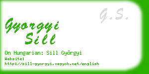 gyorgyi sill business card